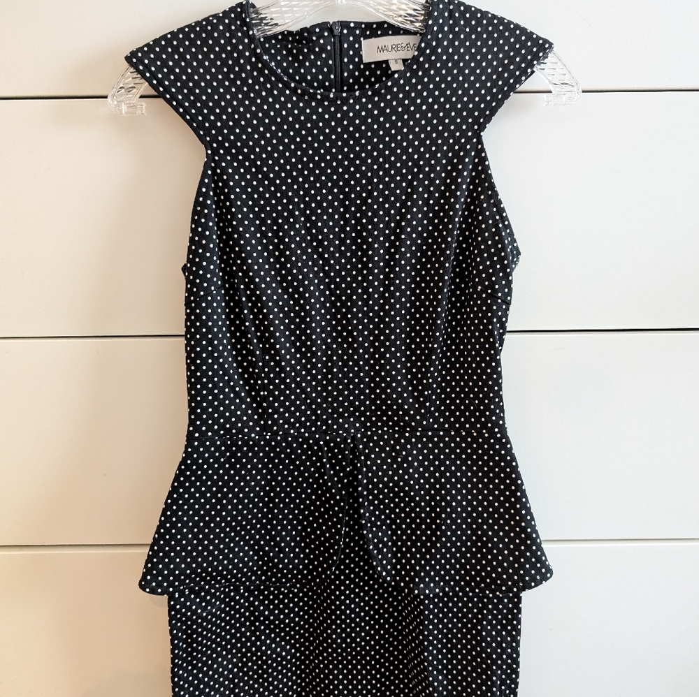 Maurie & Eve polka dot peplum dress